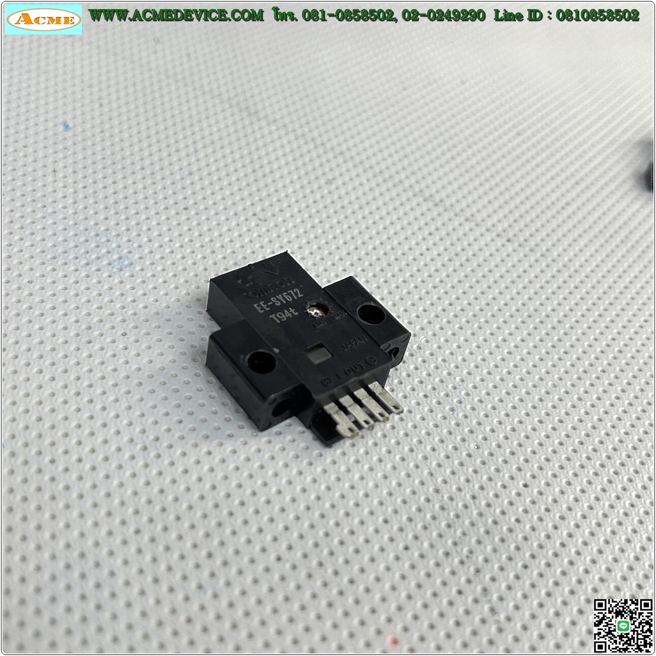 Photoelectric Omron รุ่น EE-SY672, ระยะ 1-5mm, NPN, Light-ON ,Dark-ON (รับ-ส่งในตัวด้านหน้า)