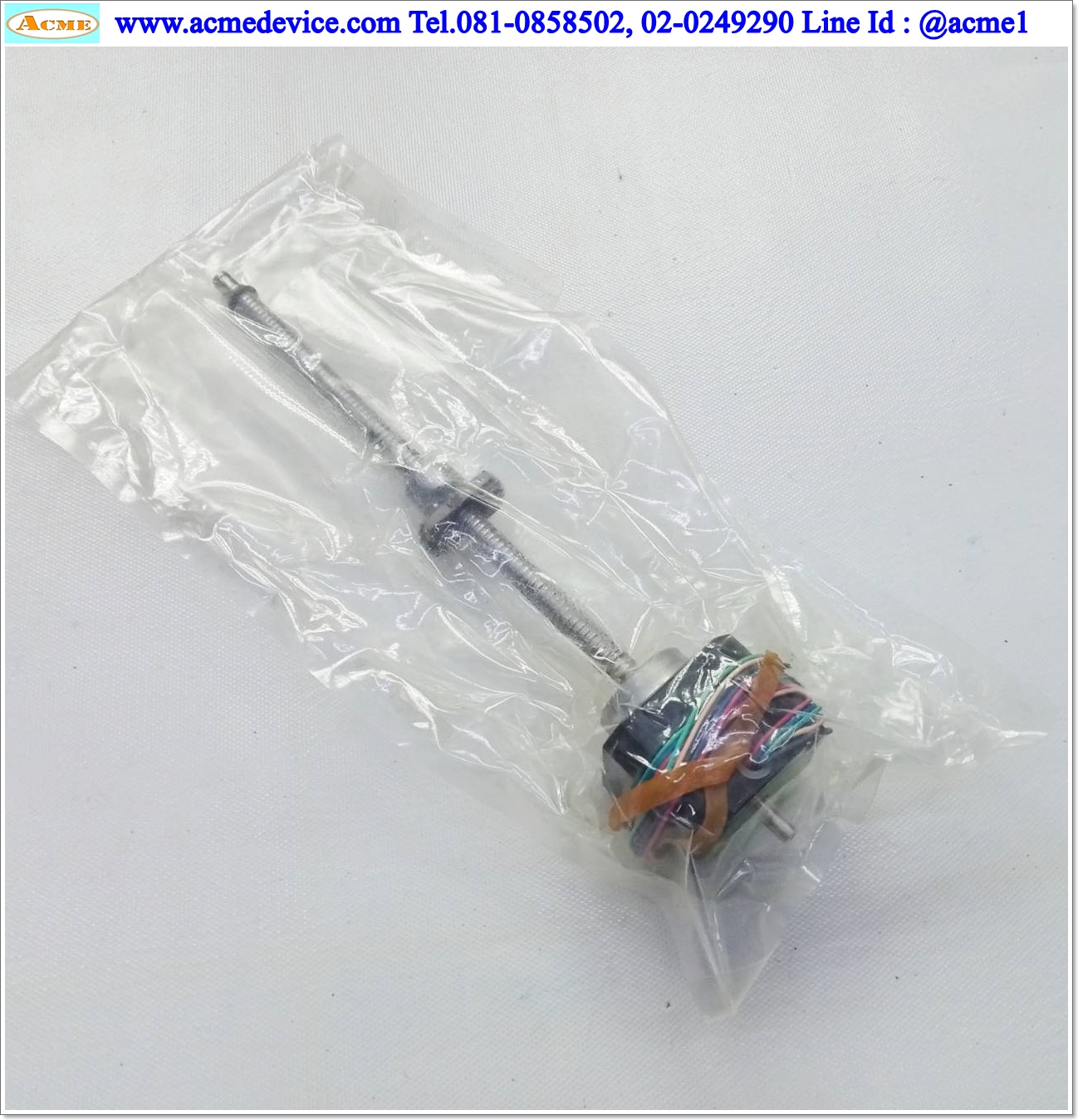 Stepping Motor Tamagawa Seiki รุ่น MB0802, 5 Phase, 1.28Vdc, 0.75A, แกนโต 8 mm., Stroke 150 mm. Pit 2 mm.