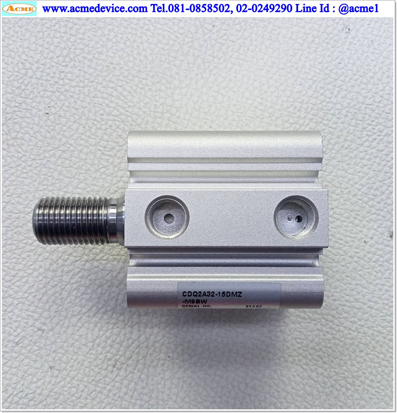 Air Cylinder SMC รุ่น CDQ2A32-15DMZ-M9BW, Bore 32 mm., Stroke 15 mm.