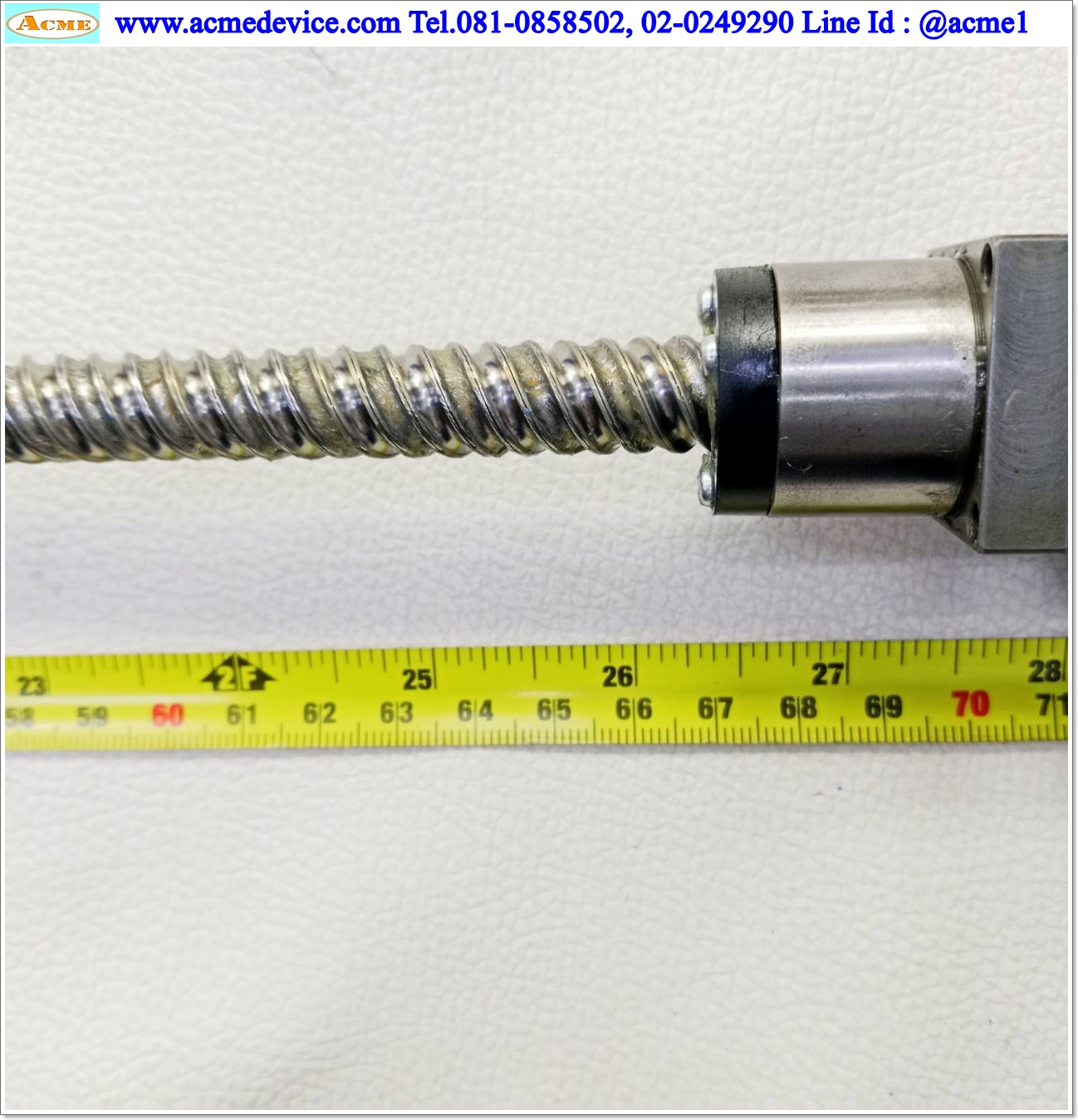 Ball Screw ??? รุ่น ???, ขนาดเพลา 12 mm. x 810 mm., Stroke 670 mm., Pit 16 mm.
