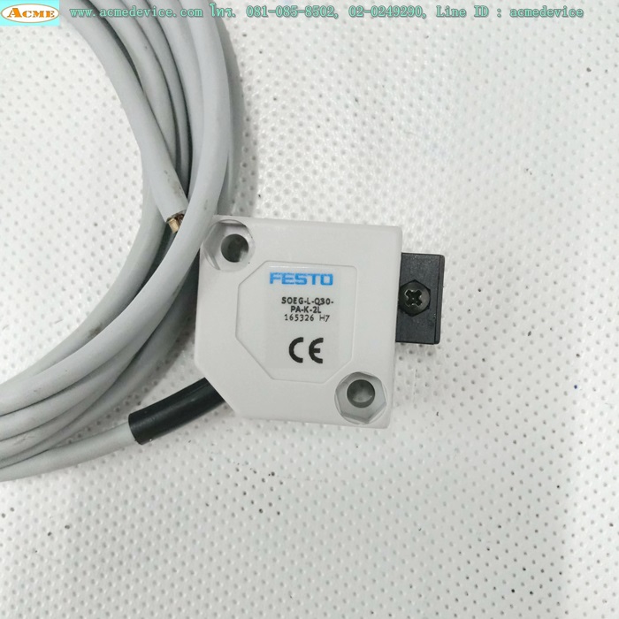Fiber Amp Festo รุ่น SOEG-L-Q30-PA-K-2L, 10-30V, PNP