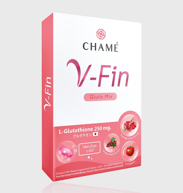 Chame V-Fin Gluta Mix ผลิตภัณฑ์เสริมอาหาร ชาเม่ วี ฟิน กลูต้าตัวหอม