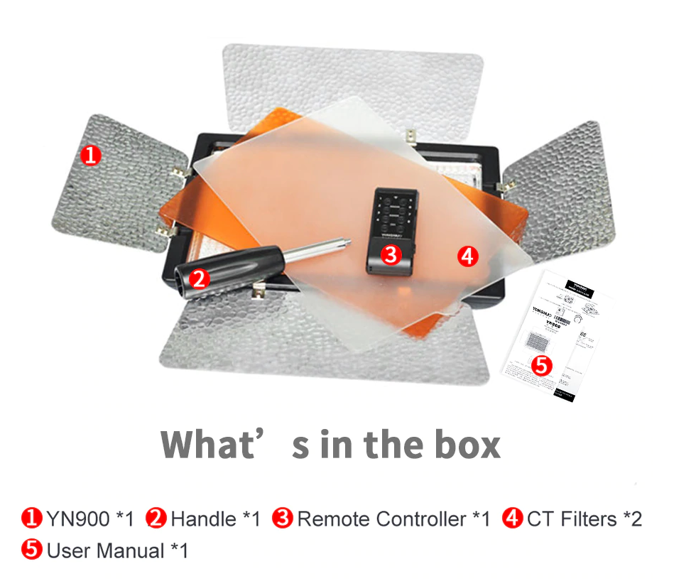 ไฟต่อเนื่องยี่ห้อYONGNUO LED Video Light รุ่น YN900 Bluetooth LED Video Light 3200K-5500K (ไม่รวมแบตและที่ชาร์จ)