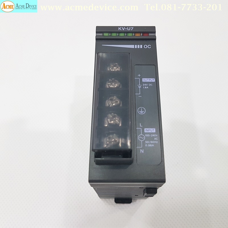 PLC Keyence รุ่น KV-U7, 24VDC