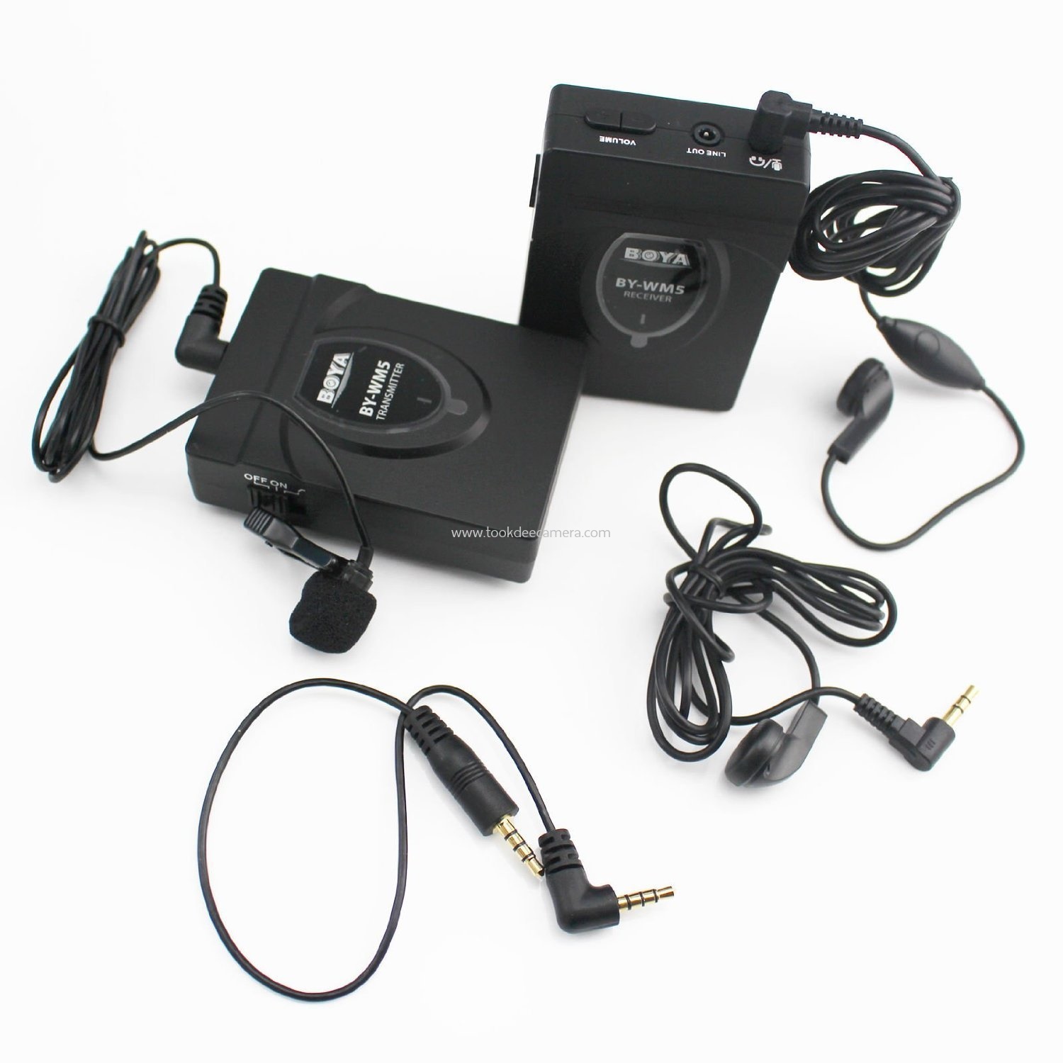 ไมโครโฟนไร้สาย BOYA BY-WM5 Wireless Lavalier Microphone ราคาถูก