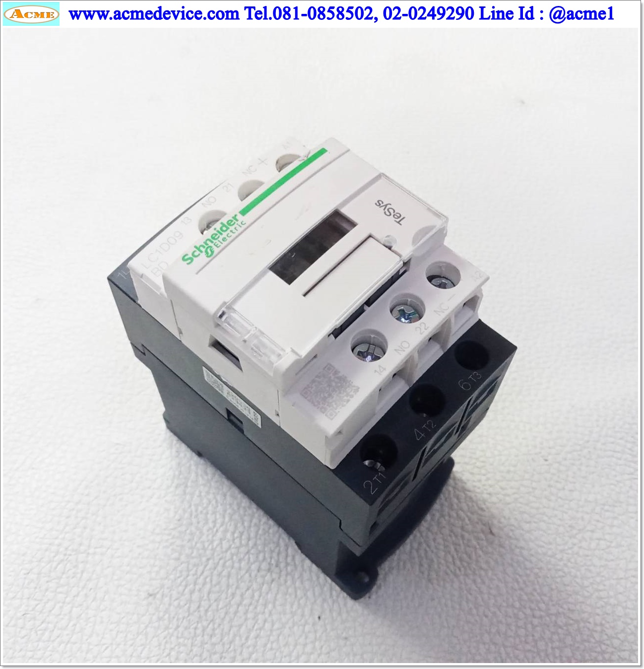 Magnetic Contactor Schneider รุ่น LC1D09BD, Current Rating 9A, Coil 24Vdc