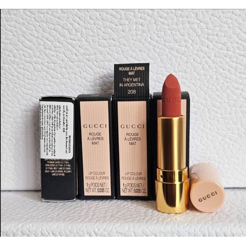 ลิปสติกกุชชี่ GUCCI Rouge Matte Lipstick #208 1g