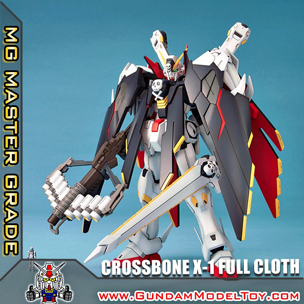 BANDAI MG CROSSBONE GUNDAM X-1 FULL CLOTH ครอสโบน กันดั้ม เอ็กซ์วัน ฟูล โคลธ โมเดล กันดั้ม กันพลา PS TOYLAND