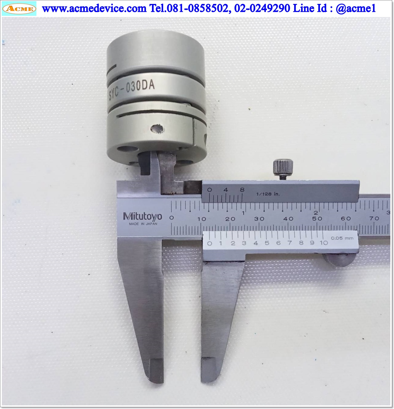 Coupling S&C ขนาด ID 13/13mm, OD 34mm, L 36mm, Aluminum, SYC-030DA
