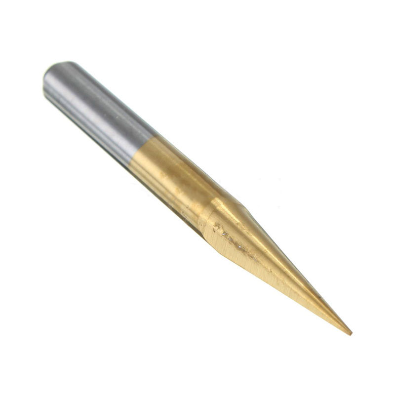 ดอกเอ็นเกรฟวิ่ง 10 องศา ปลาย 0.1 mm เคลือบไทเทเนียม 10 Pcs Titanium Coated Carbide Engraving tool, PCB Bit, Router Tool