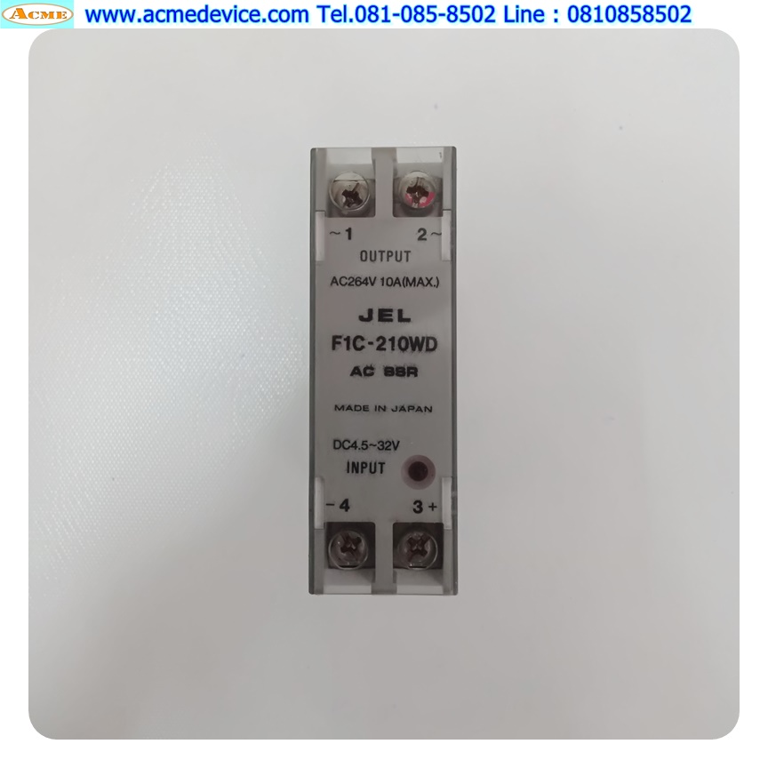 Solid State Relay JEL รุ่น F1C-210WD, Input 4.5 to 32 Vdc, Output 264Vac 10A