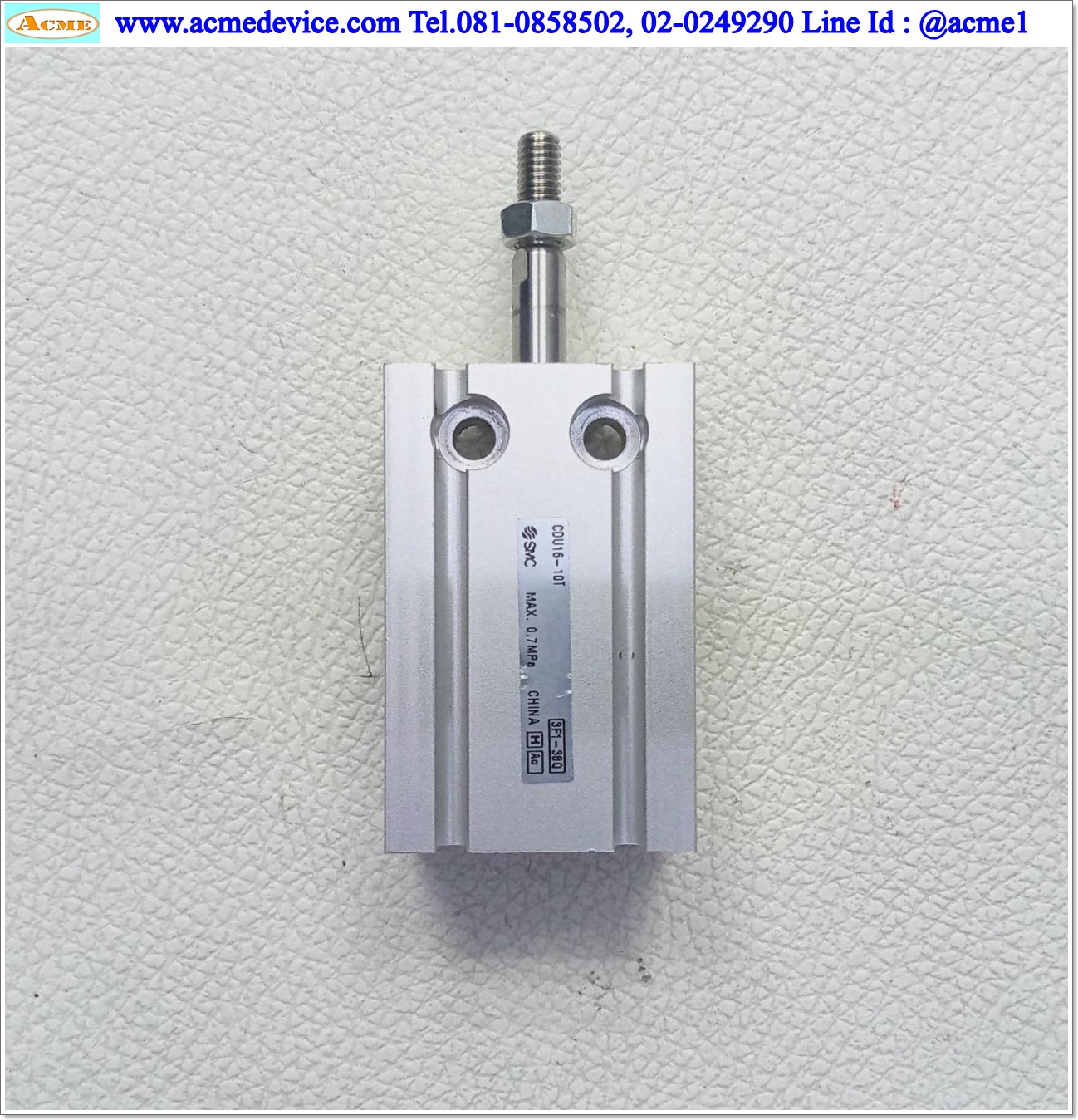 Air Cylinder SMC รุ่น CDU16-10T, Bore 16 mm., Stroke 10 mm, Spring extend