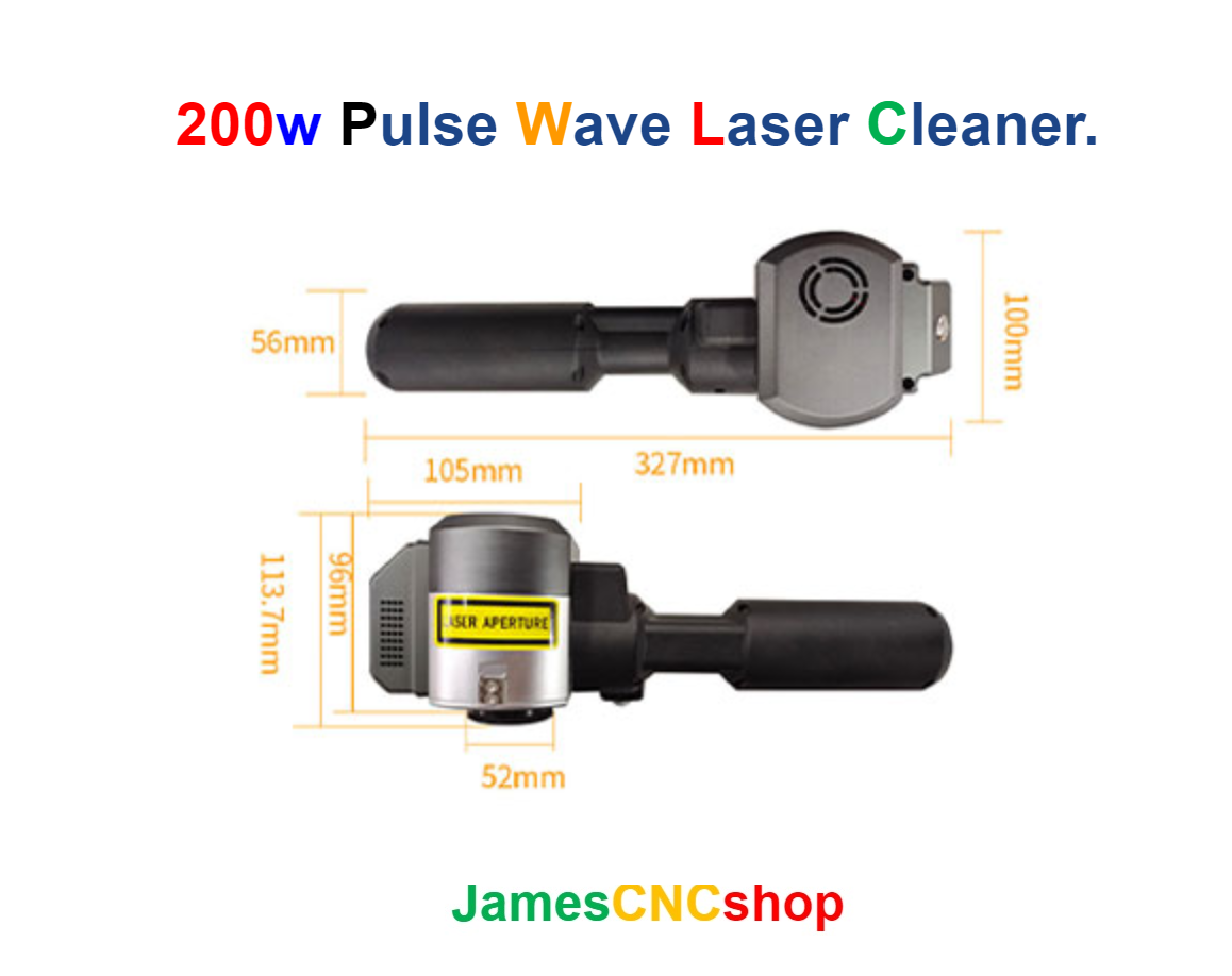 เลเซอรกำจัดสนิม 200w Pulse Wave Laser Cleaner เครื่อกำจัดสนิมด้วยเลเซอร์แบบ Pulse wave