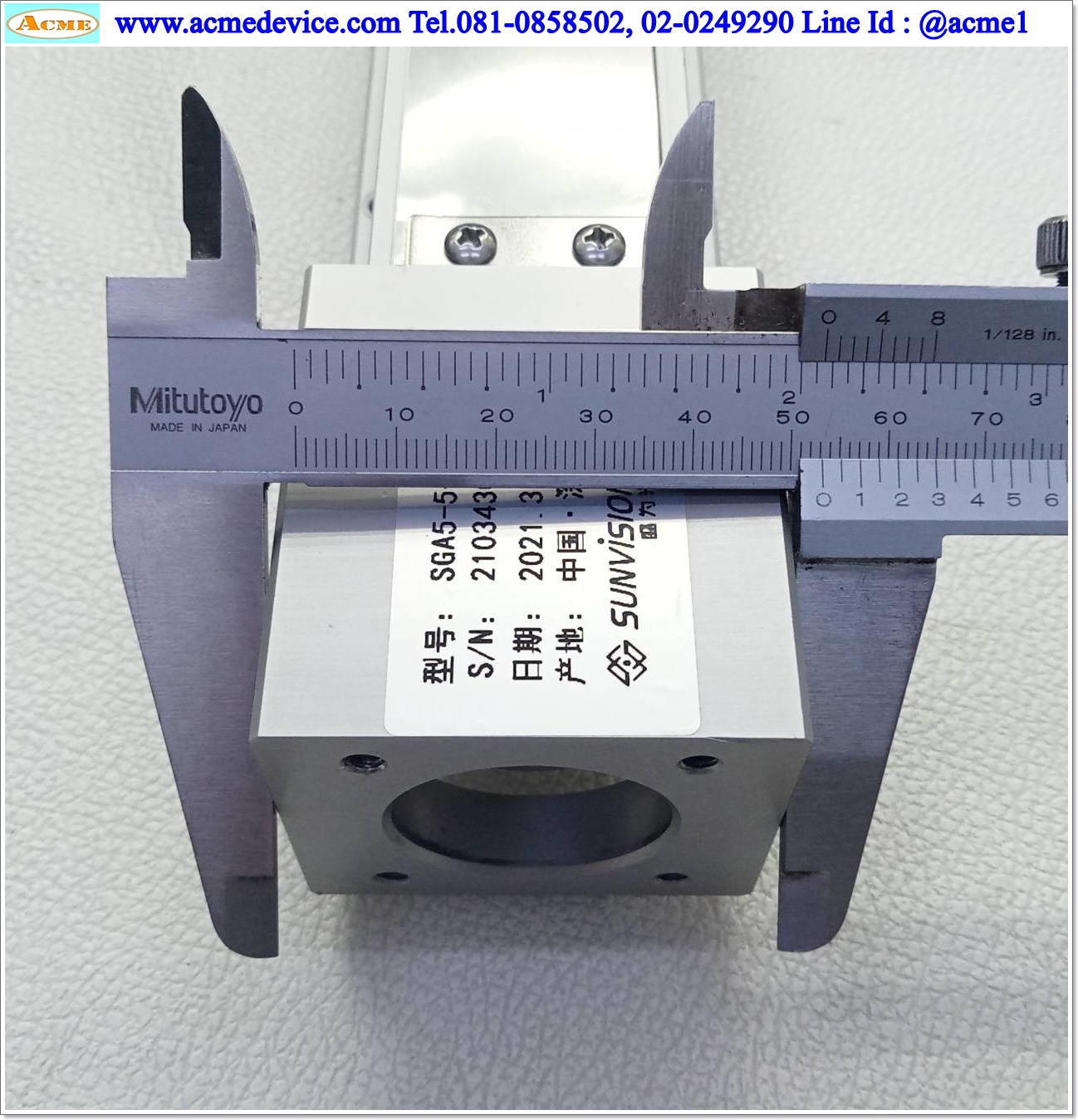แกนสำเร็จรูป Ball Screw Sunvision รุ่น SGA5-5-500, ขนาด 55 x 710 mm., แกนโต 12 mm., Stroke 500 mm., Pit 5 mm.