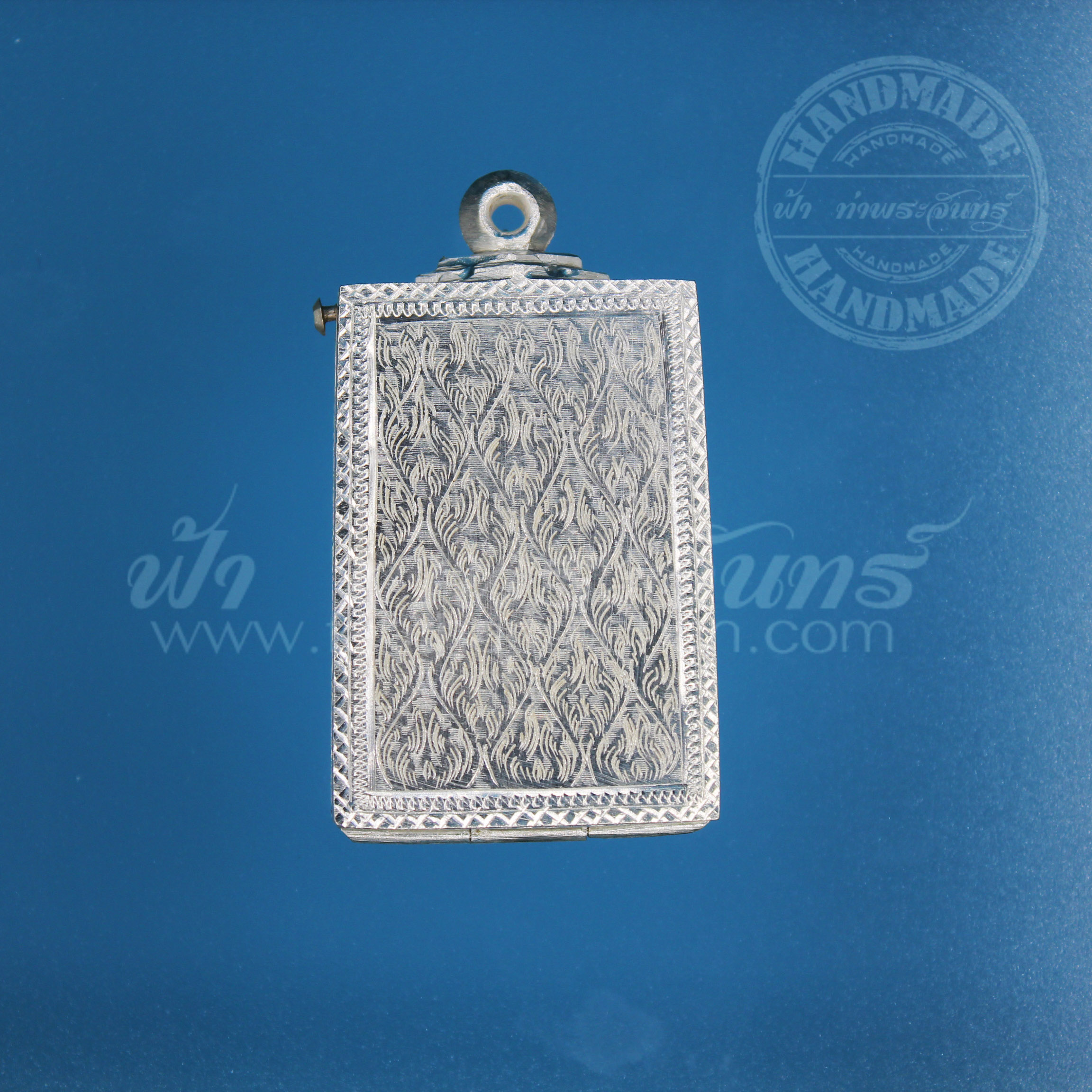 ตลับสมเด็จ ปิดหลัง เงินแกะลาย 92.5%