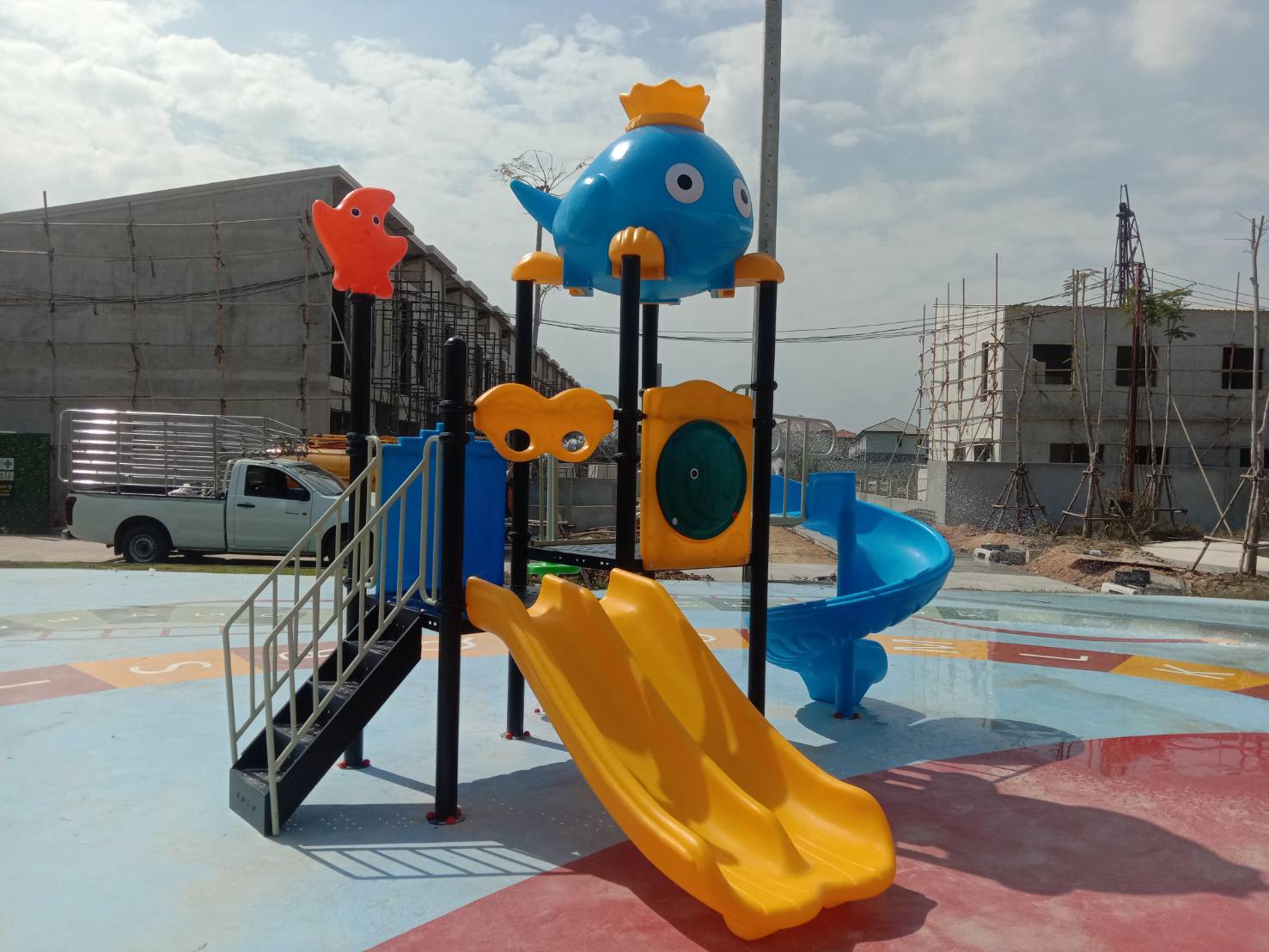 เครื่องเล่นสนาม ชุด FUNNY SEA เครื่องเล่นใต้ทะเลแสนสนุก