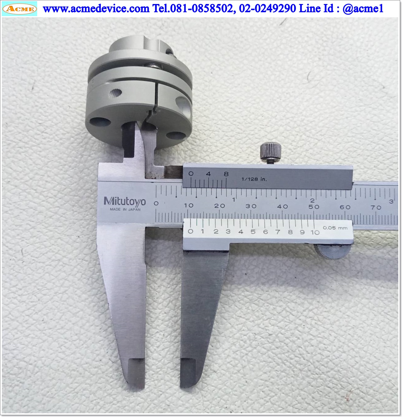 Coupling Mikipully SFC-030 ขนาด ID 10/11mm, OD 34mm, L 27mm.