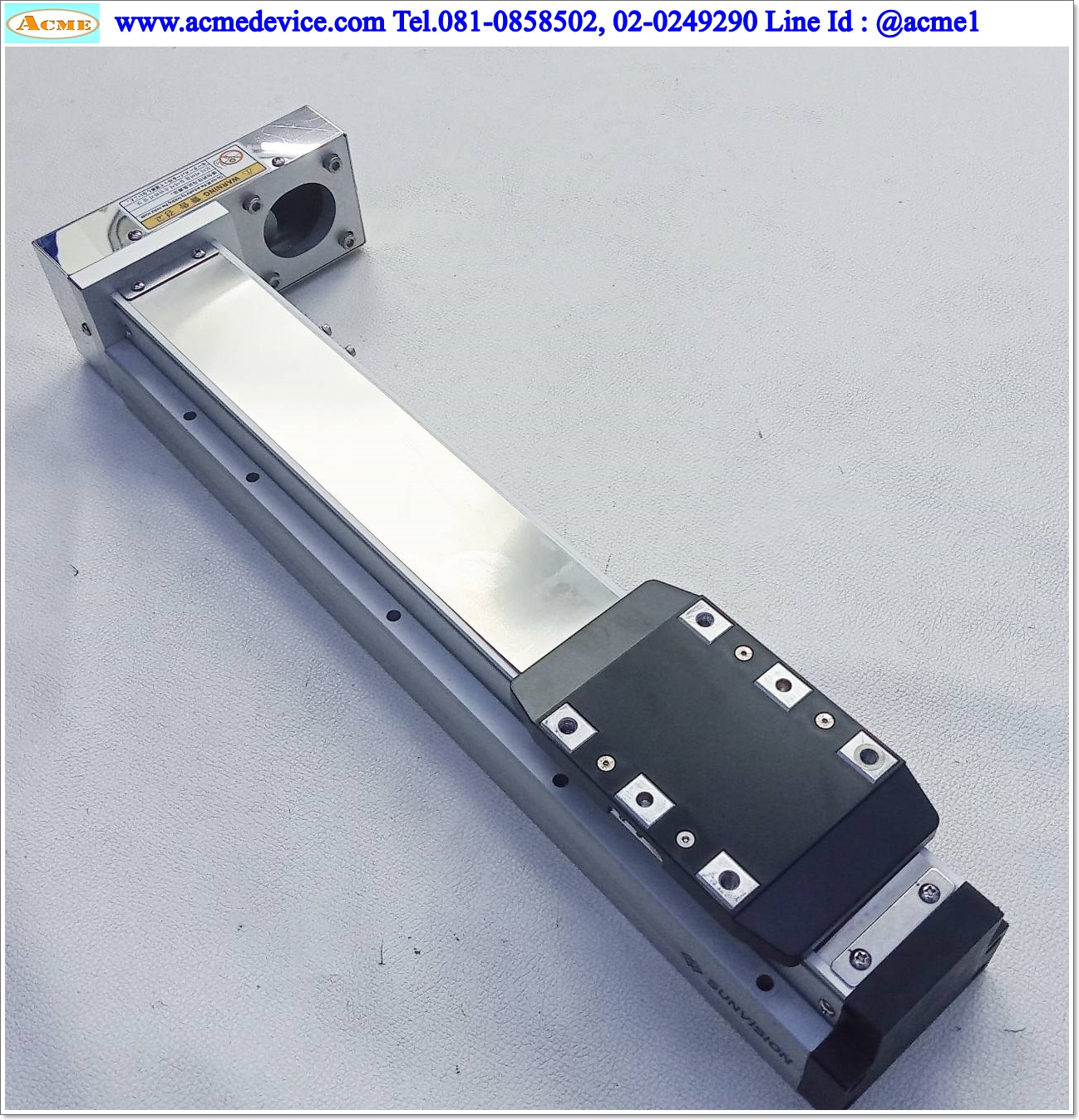 แกนสำเร็จรูป Ball Screw Sunvision รุ่น SGA8R-10-250, ขนาด 80 x 505 mm., แกนโต 15 mm, Stroke 250 mm., Pit 10 mm.