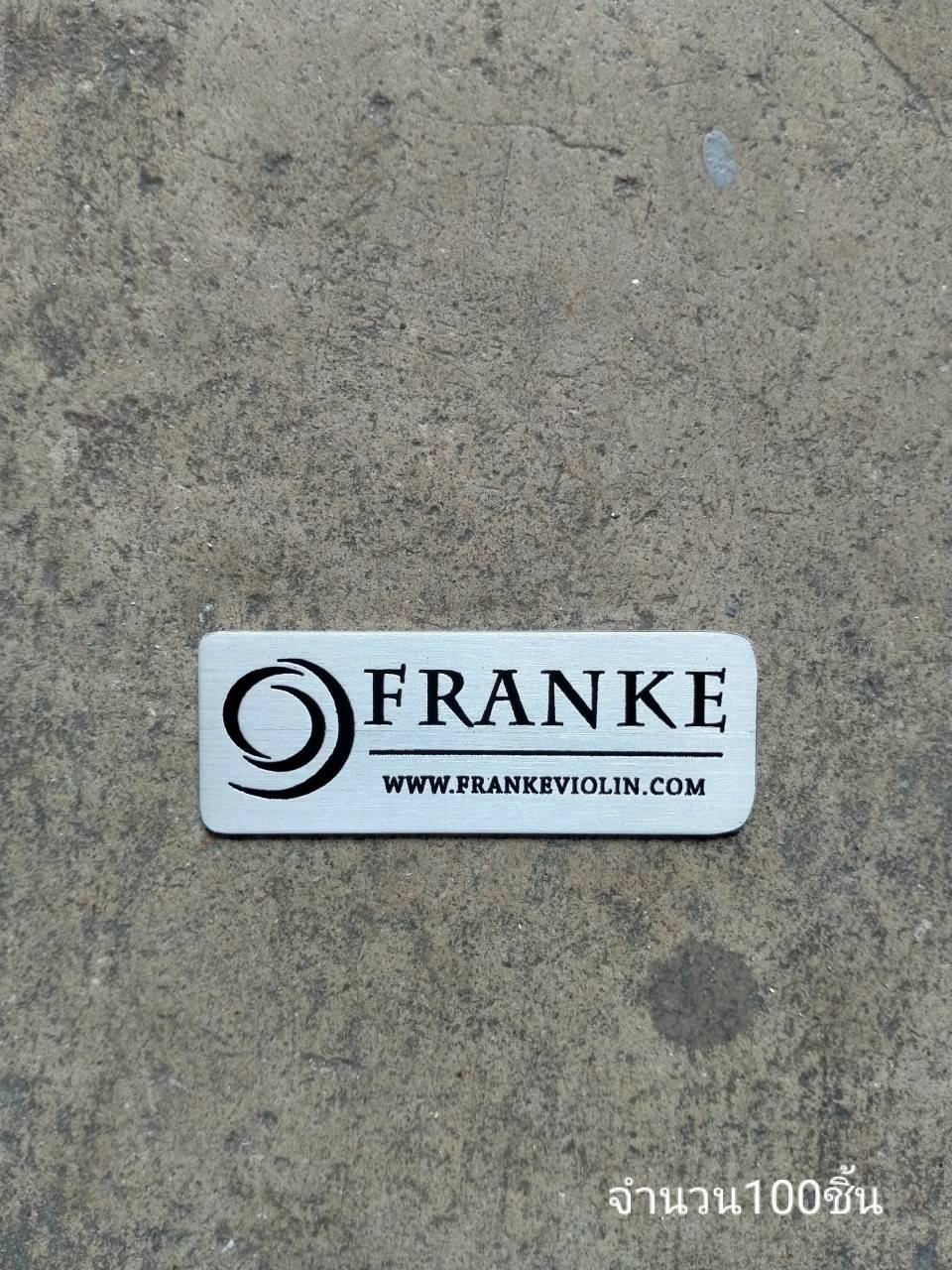 ป้ายแสตนเลสกัดกรด - FRANKE