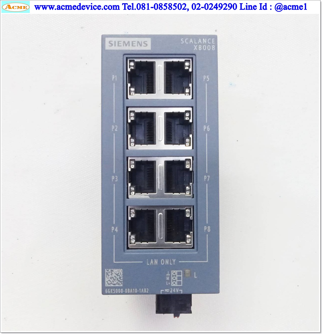 Industrial Hub Siemens รุ่น 6GK5008-0BA10-1AB2, 24V ac/dc, 8 Port