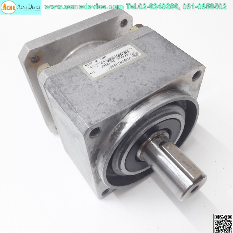 Gear Head SAKANISHISEIKI รุ่น VIG075-0090, Ratio 9:1, เข้า 16 mm, ออก 24mm, (for 750w lo)