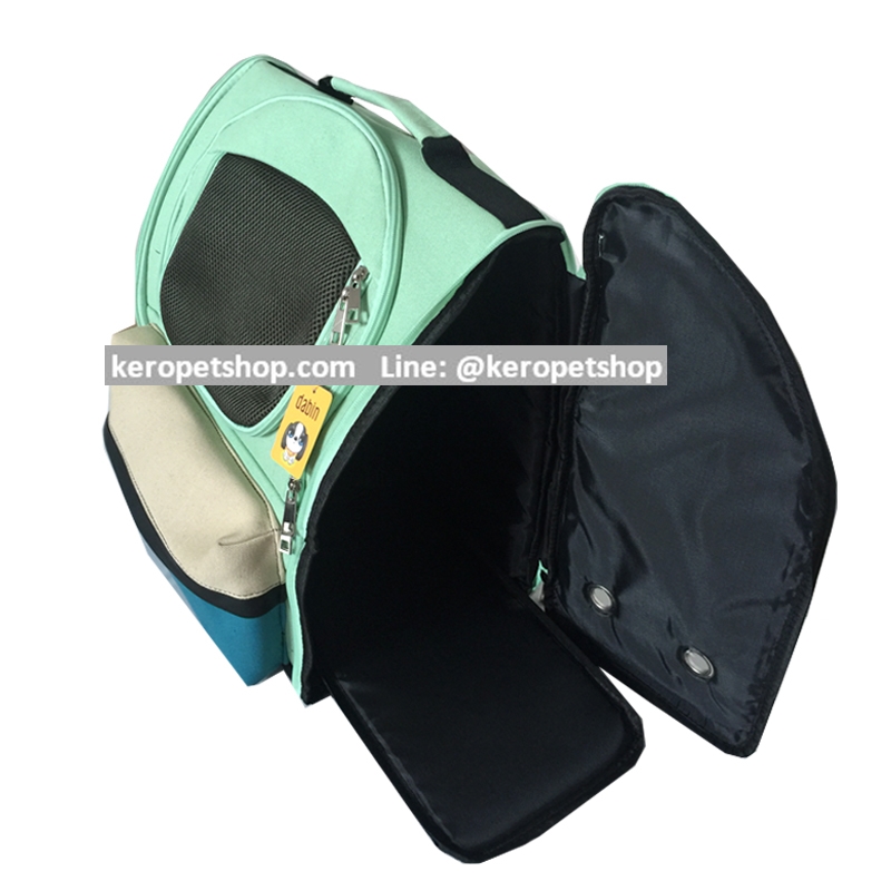 กระเป๋าใส่สุนัข แมว กระเป๋าใส่สัตว์เลี้ยง หิ้วได้ สะพายได้ เปิดข้างได้