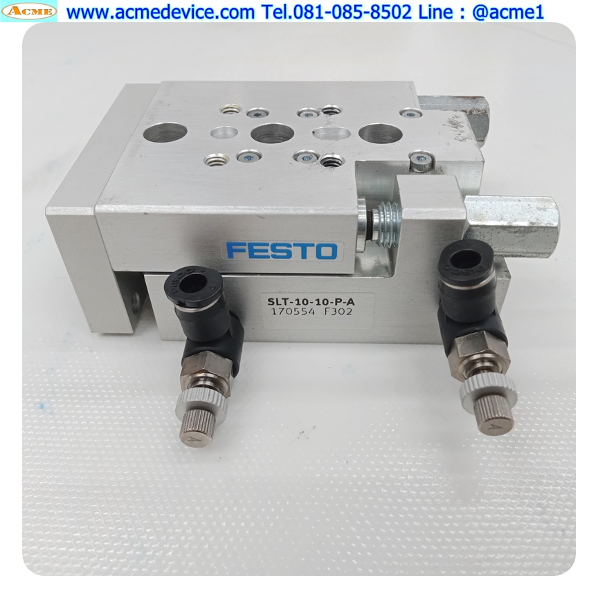 Air Cylinder Festo รุ่น SLT-10-10-P-A, Bore 10 mm., Stroke 10 mm.