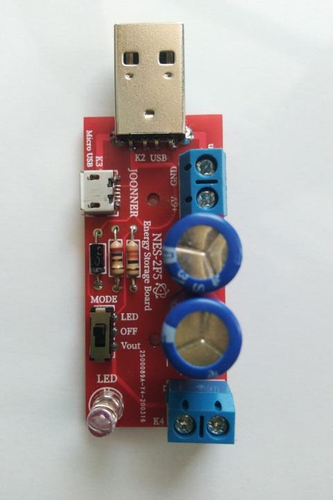 บอร์ดเก็บพลังงานไฟฟ้า 2.5F/6VDC