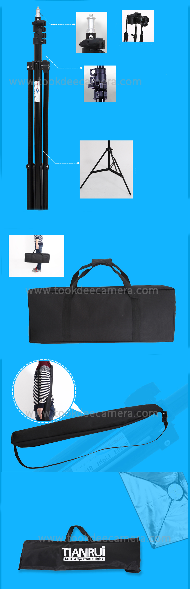 ชุดไฟsoft box แบบ LED มีดิมเมอร์ ราคาถูก