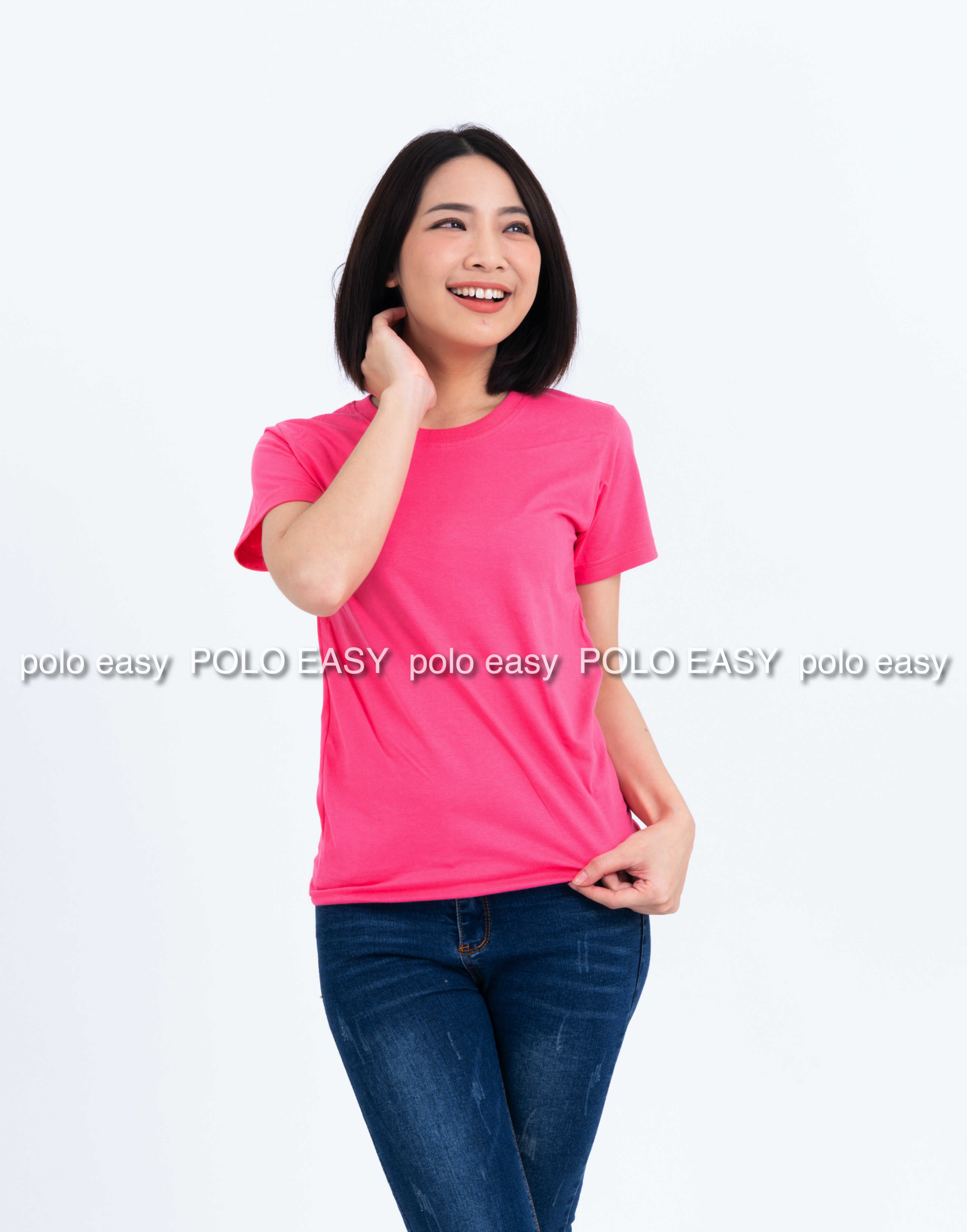 S เสื้อยืด สีชมพู Sweety คอกลม แขนสั้น Size S