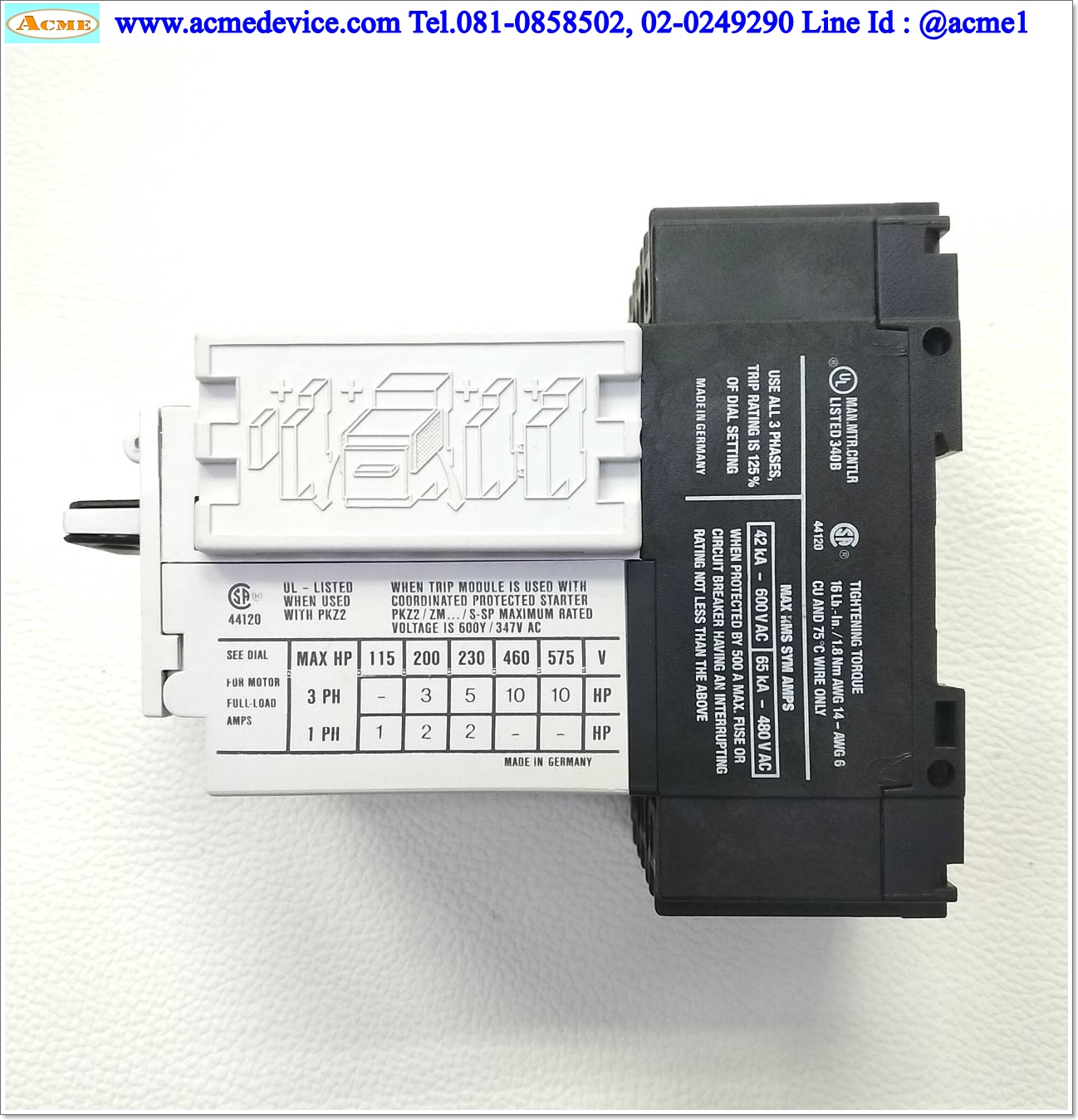 Motor Circuit Breaker Moeller รุ่น ZM-16-PKZ2, 10-16A