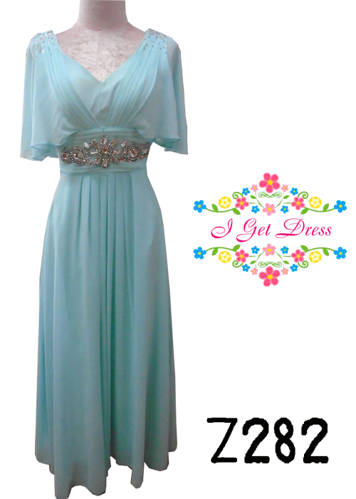 ราตรียาวสีเขียวมิ้น(ฟรีไซส์)