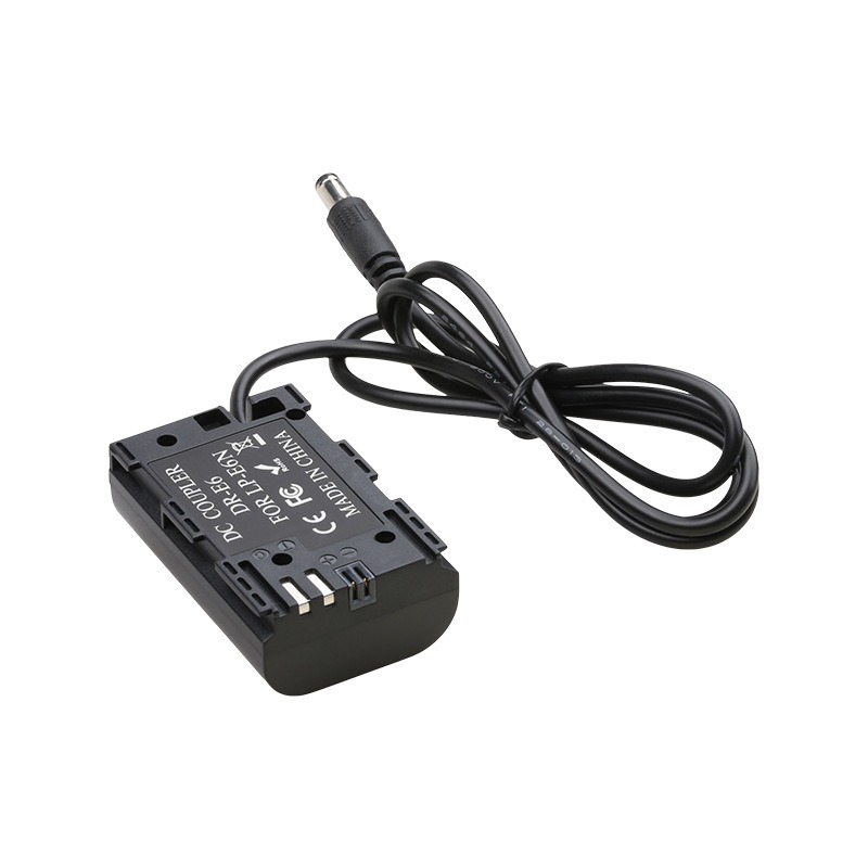แบตเตอรี่ดัมมี่(แบตไลฟ์สด) ยี่ห้อ FB DC Coupler รุ่น LP-E6 สำหรับกล้อง CANON R5 R6 R 5D4 5D3 5D2 60D 7D 6D 60D 70D 80D