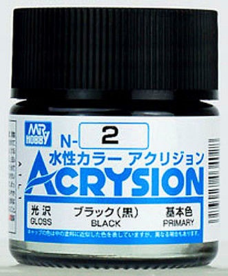 ACRYSION N2 GLOSS BLACK สีดำเงา สีทาหรือพ่นสุตรน้ำ