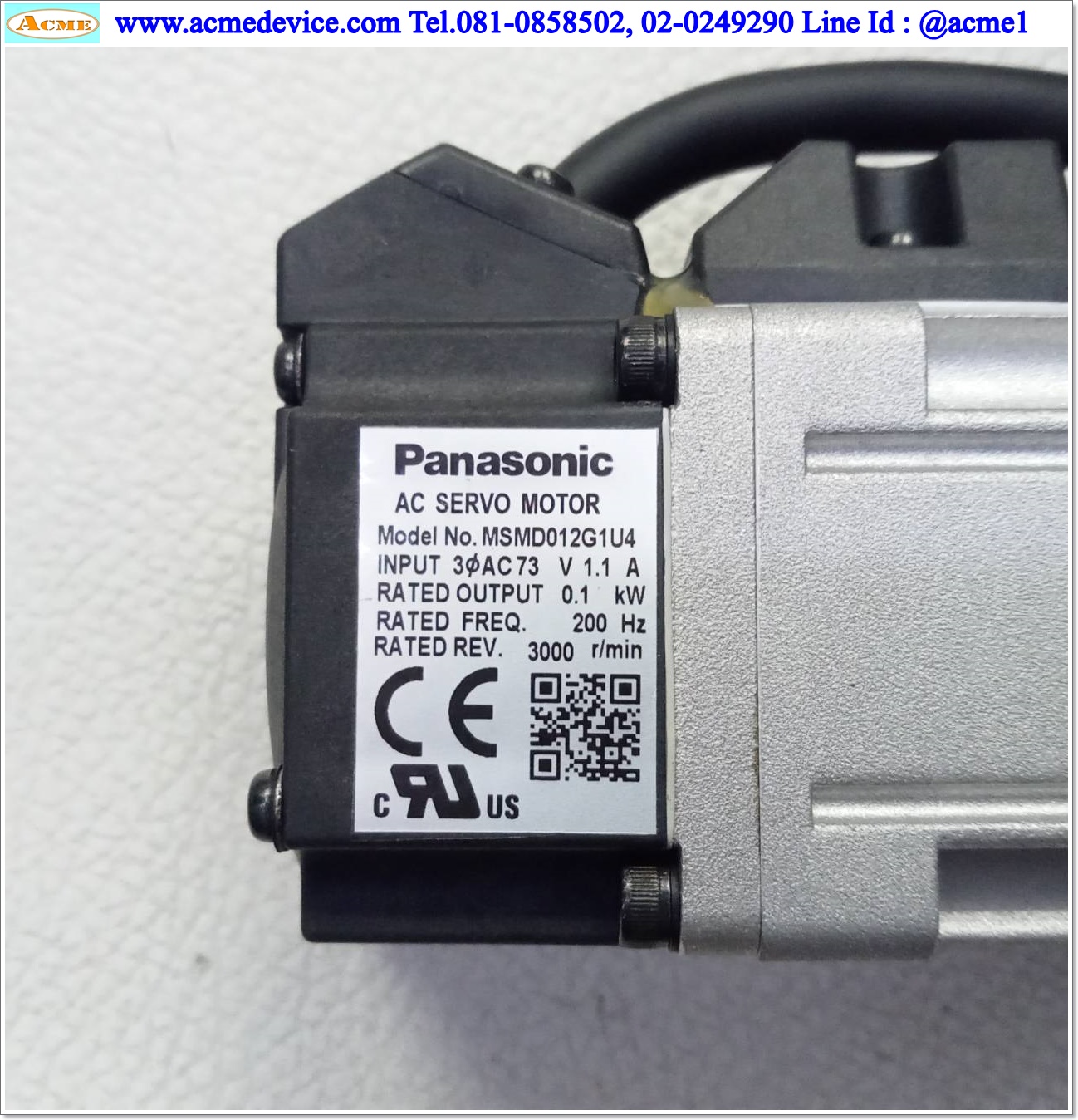Servo Drive Panasonic รุ่น MBDJT2207 (200W) & Motor MSMD012G1U4, 100W