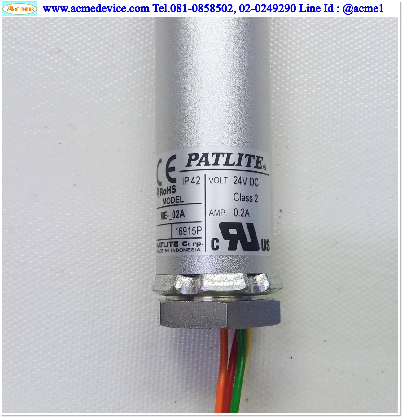 Tower Light Patlite รุ่น ME-02A, 24Vdc