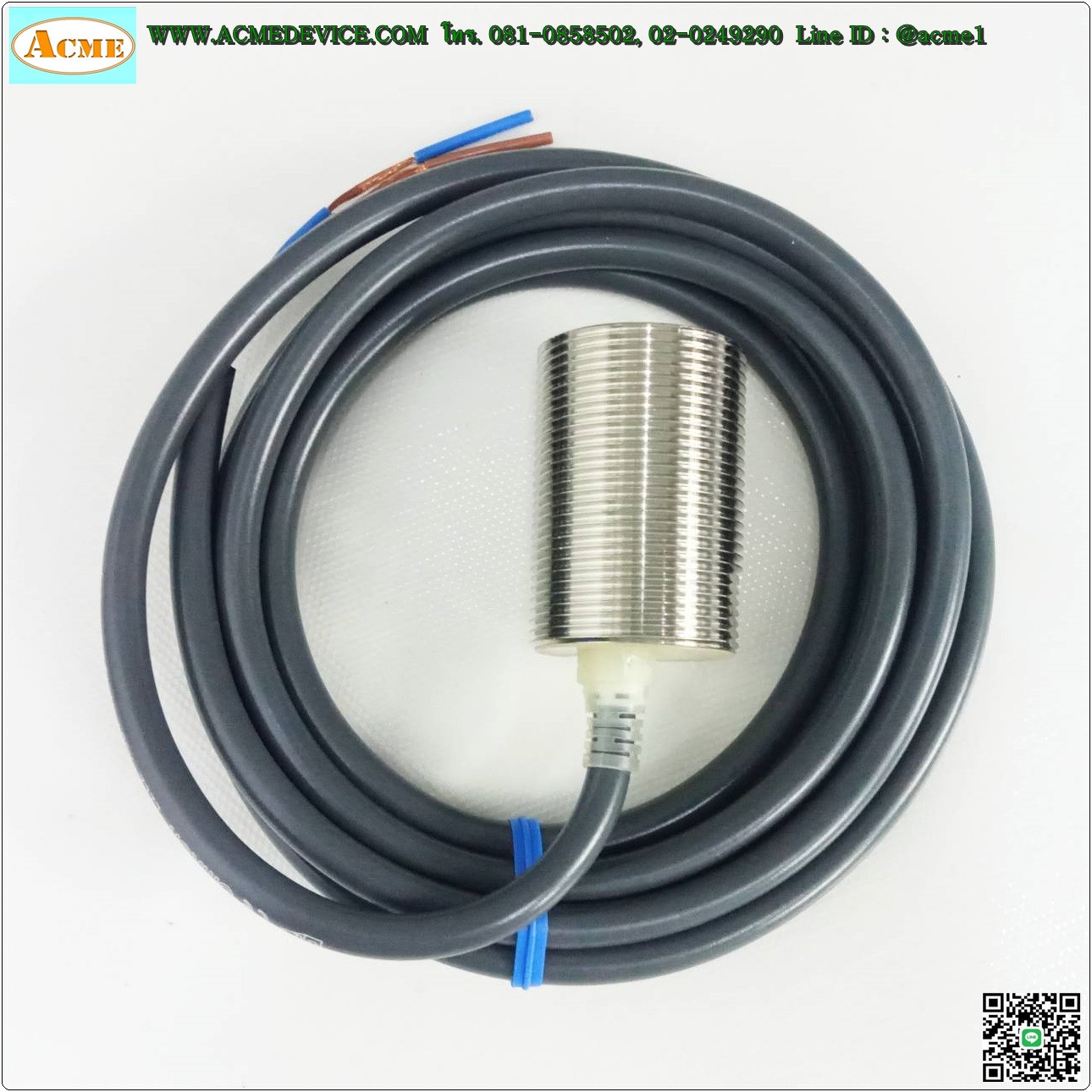 Proximity Omron รุ่น E2EZ-X8D1-N 2M, M30, ระยะ 8mm, 2wire, NO, Shielded, Inductive