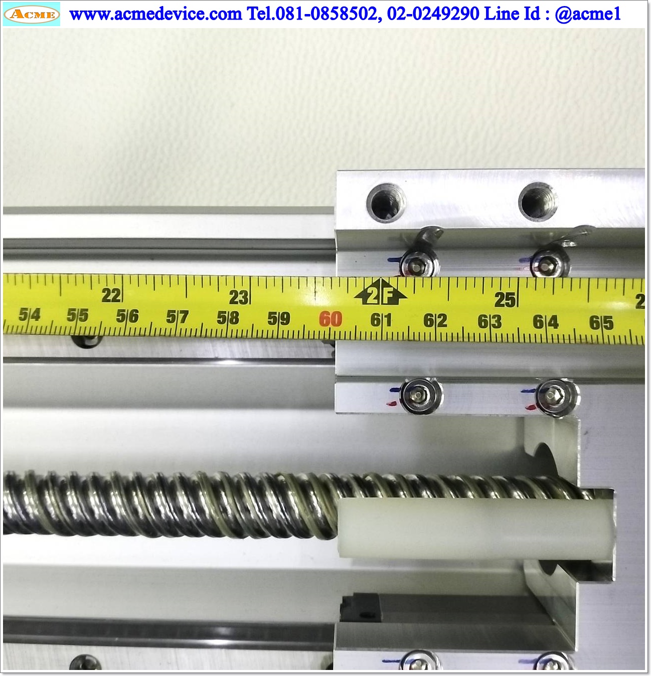 แกนสำเร็จรูป Ball Screw Toyo รุ่น ETH14-L20-600-BM-M20-C4-P, ขนาด 135 x 860 mm., แกนโต 15 mm., Stroke 600 mm., Pit 20 mm.