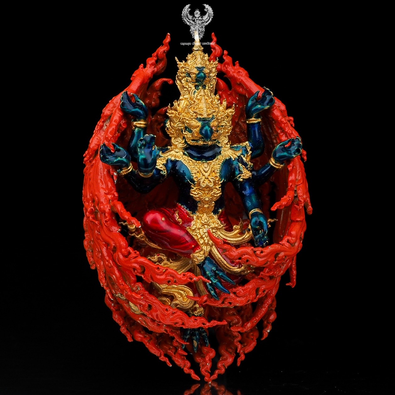 พญาครุฑสุบรรณนาฏราช พิมพ์A (ปางประทานพร) วัดบางนา ปทุมธานี เนื้อเงินชุบทองลงยา หมายเลข 39 จัดสร้าง39 องค์