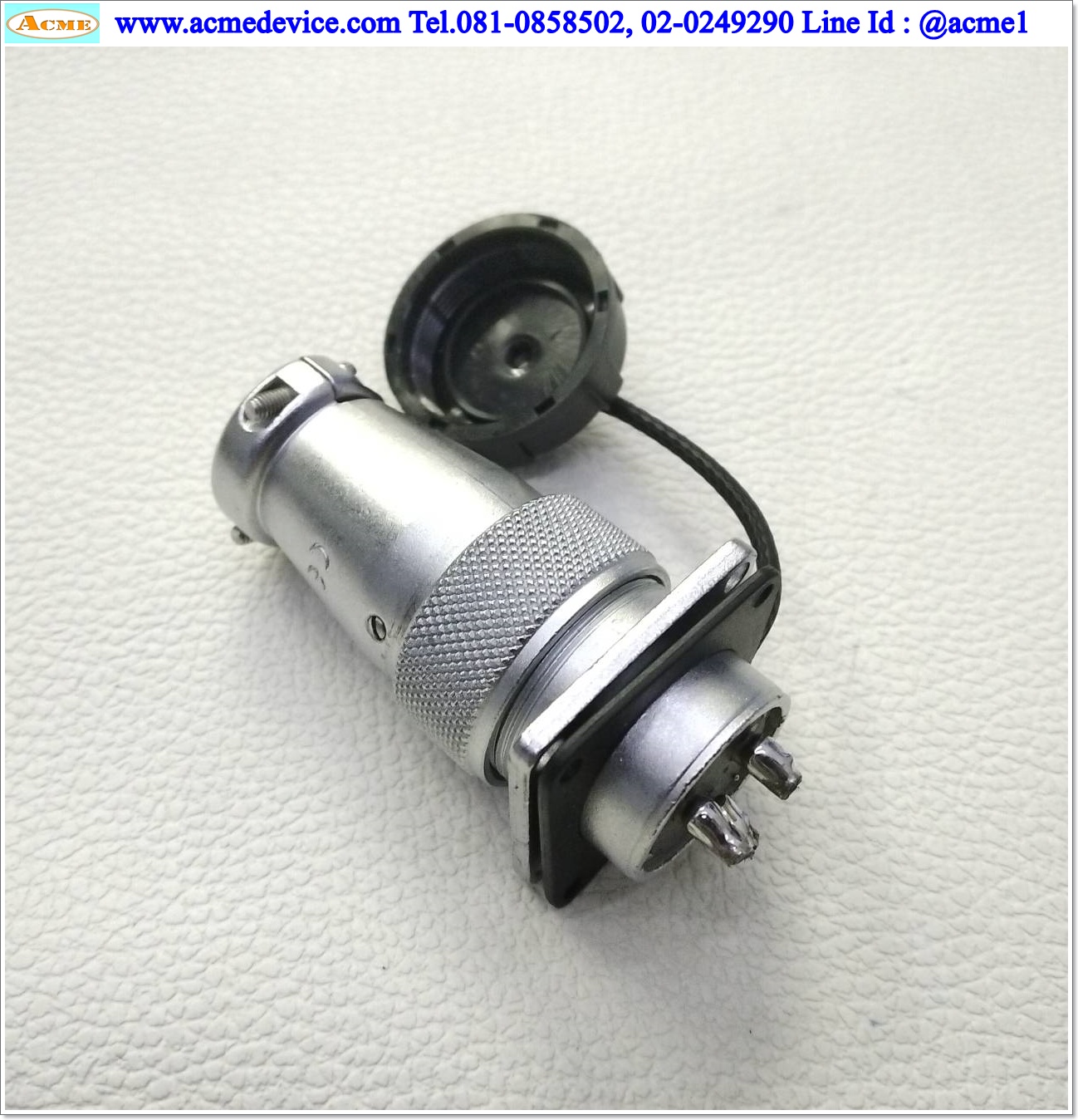 Connector Weipu รุ่น WS28J3TQ+WS28K3Z, 3 Pin (ผู้-เมีย)