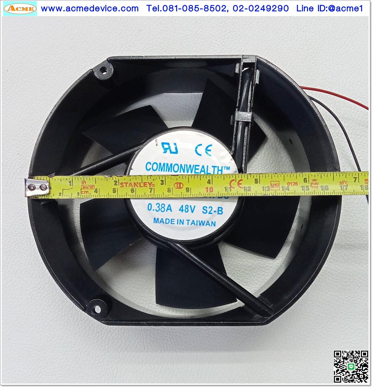 พัดลม Cooling Fan Commonwealth รุ่น FP-108EX/DC, 22 to 48Vdc, DC Brushless, Ball Bearing, 172 x 150 x 51mm