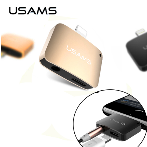 Usams หัวแปลง 2in1 Lightning สีทอง