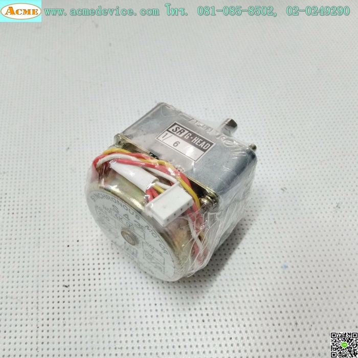 Synchronous Motor SR รุ่น S43E, 7W, 220V, 500/600RPM & Gear Head รุ่น G-HEAD , Ratio 1:6