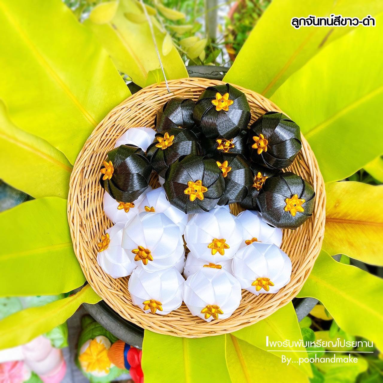 เหรียญโปรยทานลูกจันทน์ขาวดำ