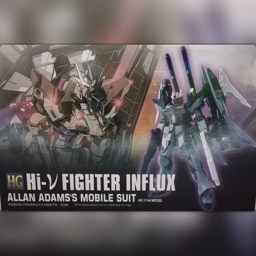 HG Hi Nu FIGHTER INFLUX + ACTION BASE BLACK/WATER DECAL พร้อมฐานตั้งสีดำ + ดีคอลน้ำ หุ่นจีนค่าย Xing Feng