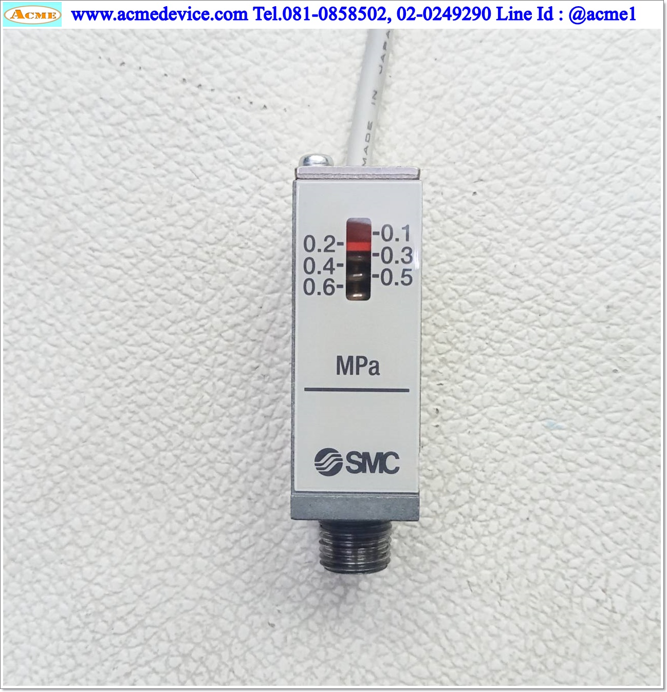 Pressure SMC รุ่น IS10-01-6, Pressure Range 0.1 to 0.6 MPa, 1/8