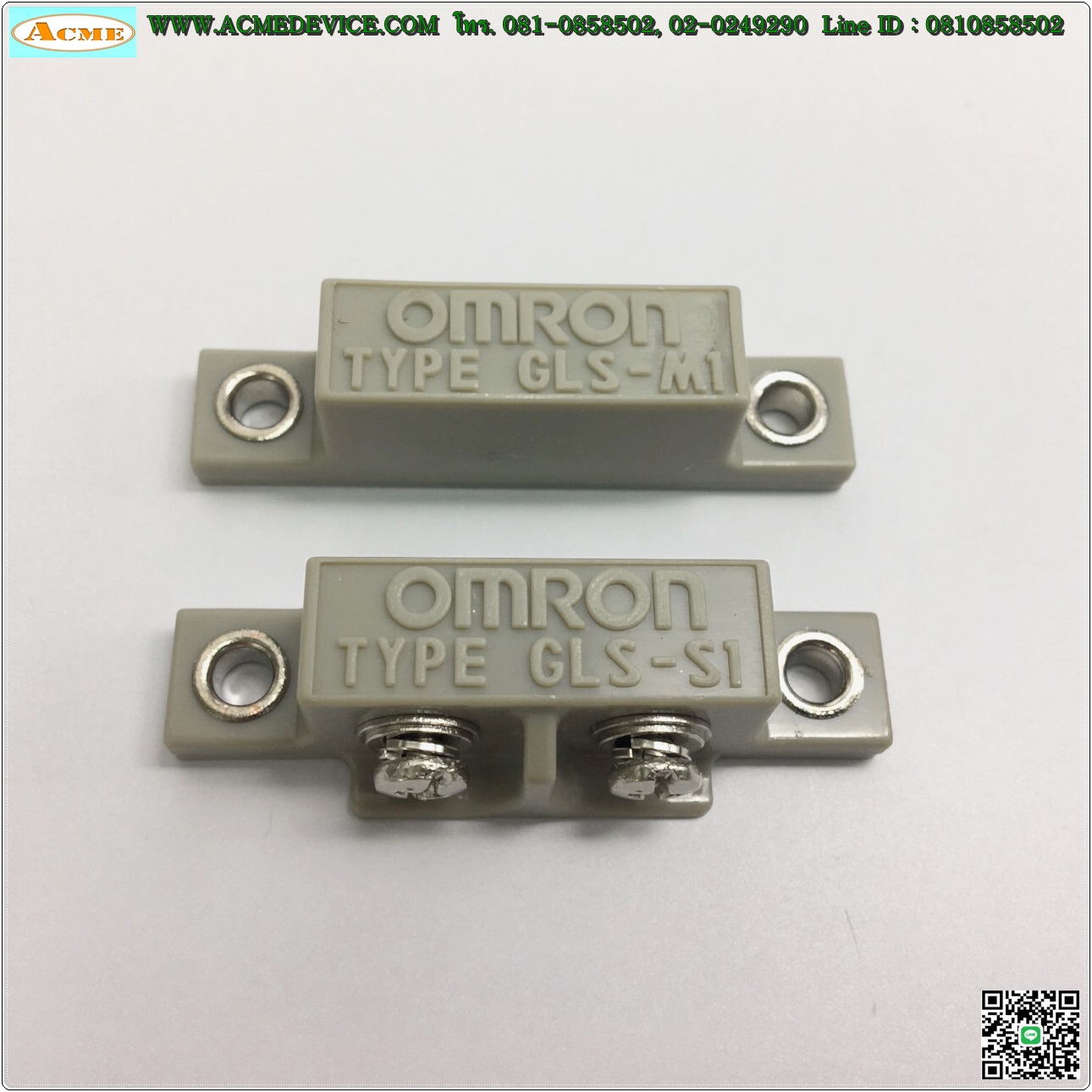 Safety Switch Omron รุ่น GLS-M1 + GLS-S1, NC (Closed Door), ระยะ 15 mm