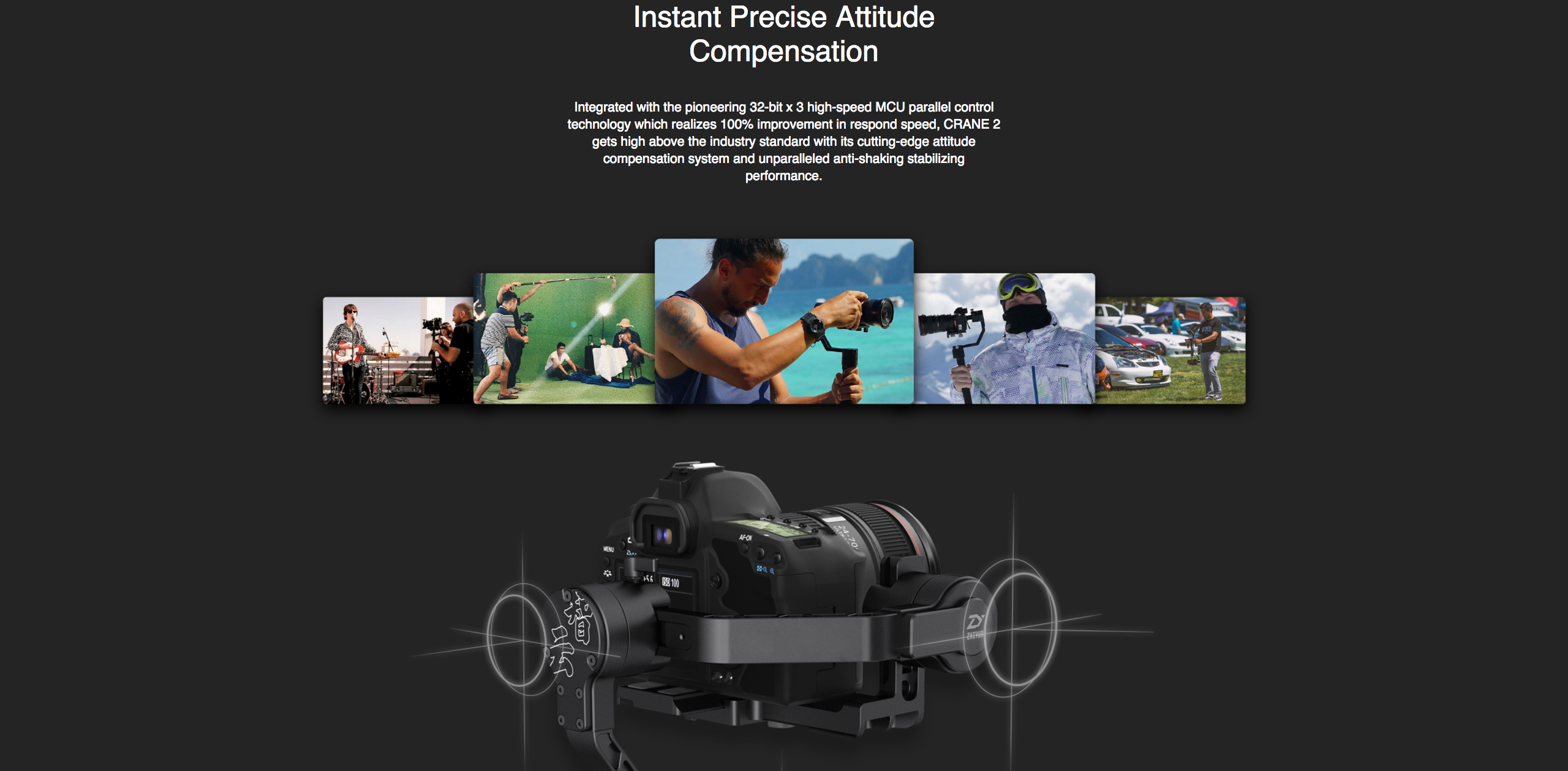 Zhiyun-Tech Crane2 3-Axis Handheld Gimbal Stabilizer (อุปกรณ์กันสั่นสำหรับกล้องDSLR)