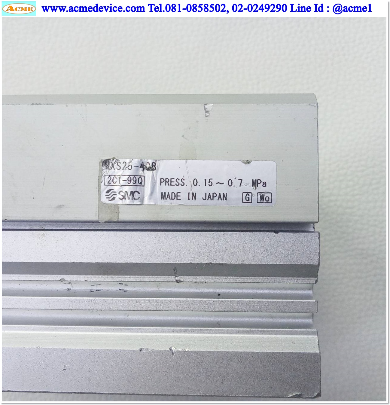 Guide Cylinder SMC รุ่น MXS25-40B, Bore 25 mm., Stroke 40 mm.