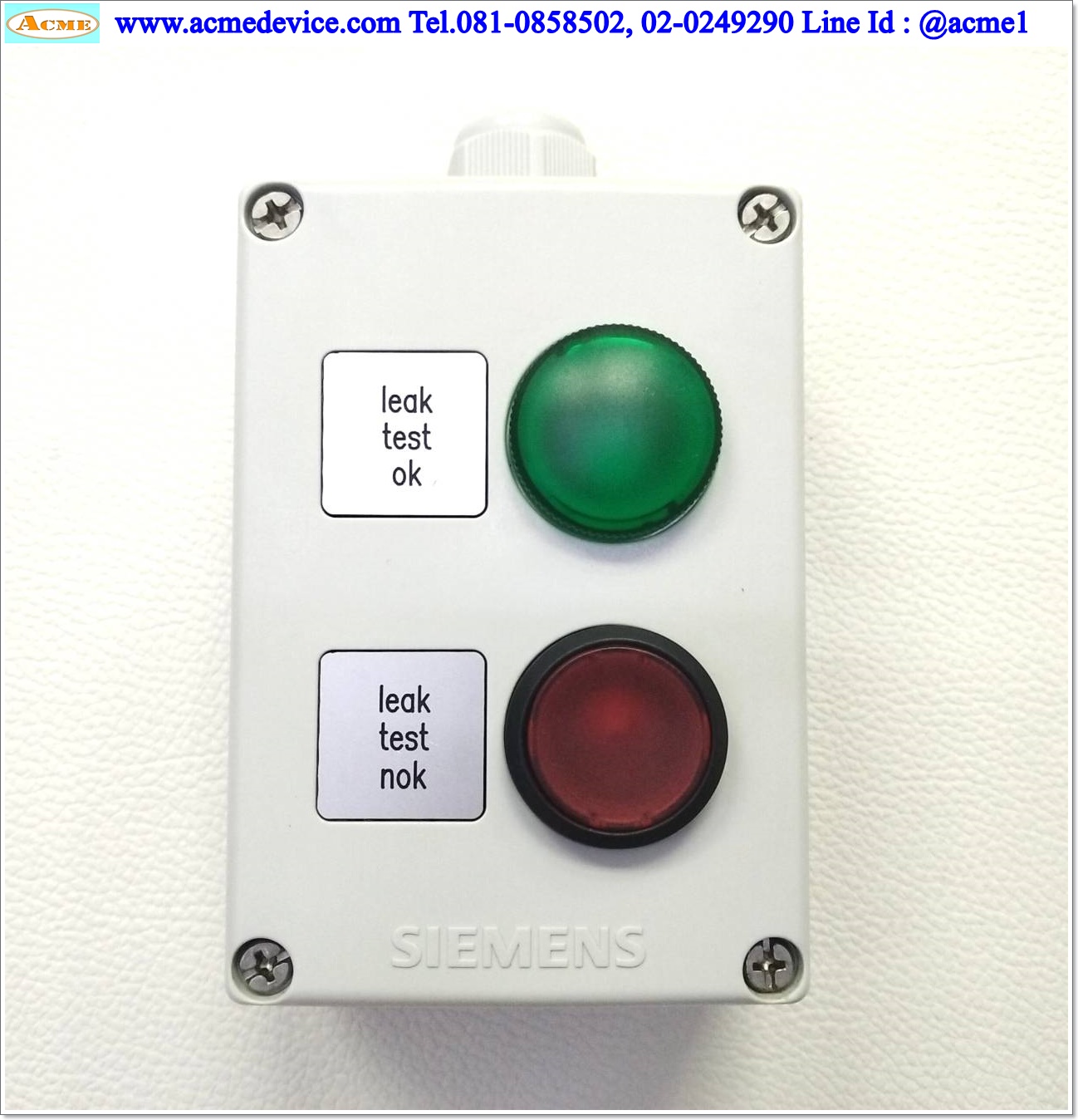 กล่องสวิตช์ Siemens รุ่น 3SB3802-0AA3, 3SB3420, 24Vdc, Enclosure